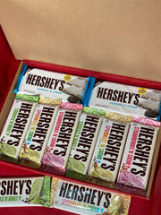 Personalised Chocolate Hamper, Mothers Day Gift Birthday Gift Box, Hersheys, American Sweets Chocolate Present, Letterbox Gifts For Him Her