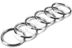 Nickel Split Rings O Rings Double Loop Keyrings Silver Flat Keychain 30mm Stainless Steel Metal Keyring Blanks Nickel Hoop Loop Key Holder