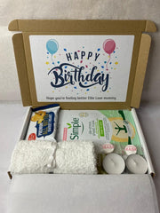 White Personalised Self Care Hamper Pamper Skin Care Gift Box, Birthday Gift, Best Friend Gift