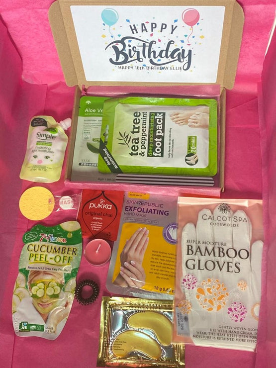 Personalised Pamper Gift Pamper Box Letterbox Gift Care Package Pick me Up Pamper Hamper Hug in a Box Spa Gift Sets Spa Box Ultimate Spa Day