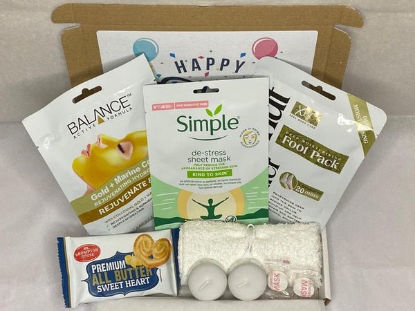 White Personalised Self Care Hamper Pamper Skin Care Gift Box, Birthday Gift, Best Friend Gift