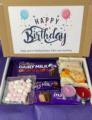 Hug in a Box Self Care Pamper Box, Cadbury Chocolate Bar Face Hair Birthday Gift Set Thank You Get Well Soon Hamper