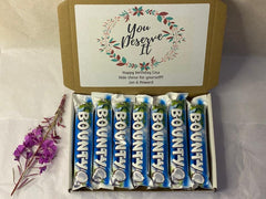 Bounty Coconut Chocolate Sweet Hamper Selection Gift Box Present Personalised Xmas Christmas