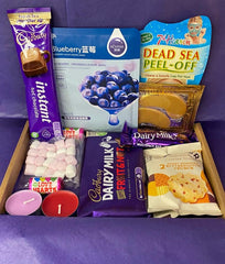 Hug in a Box Self Care Pamper Box, Cadbury Chocolate Bar Face Hair Birthday Gift Set Thank You Get Well Soon Hamper